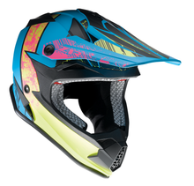 Laden Sie das Bild in den Galerie-Viewer, Z1R Youth F.I. Helmet - Fractal - MIPS? - Matte Blue/Hi-Viz - Small 0111-1514