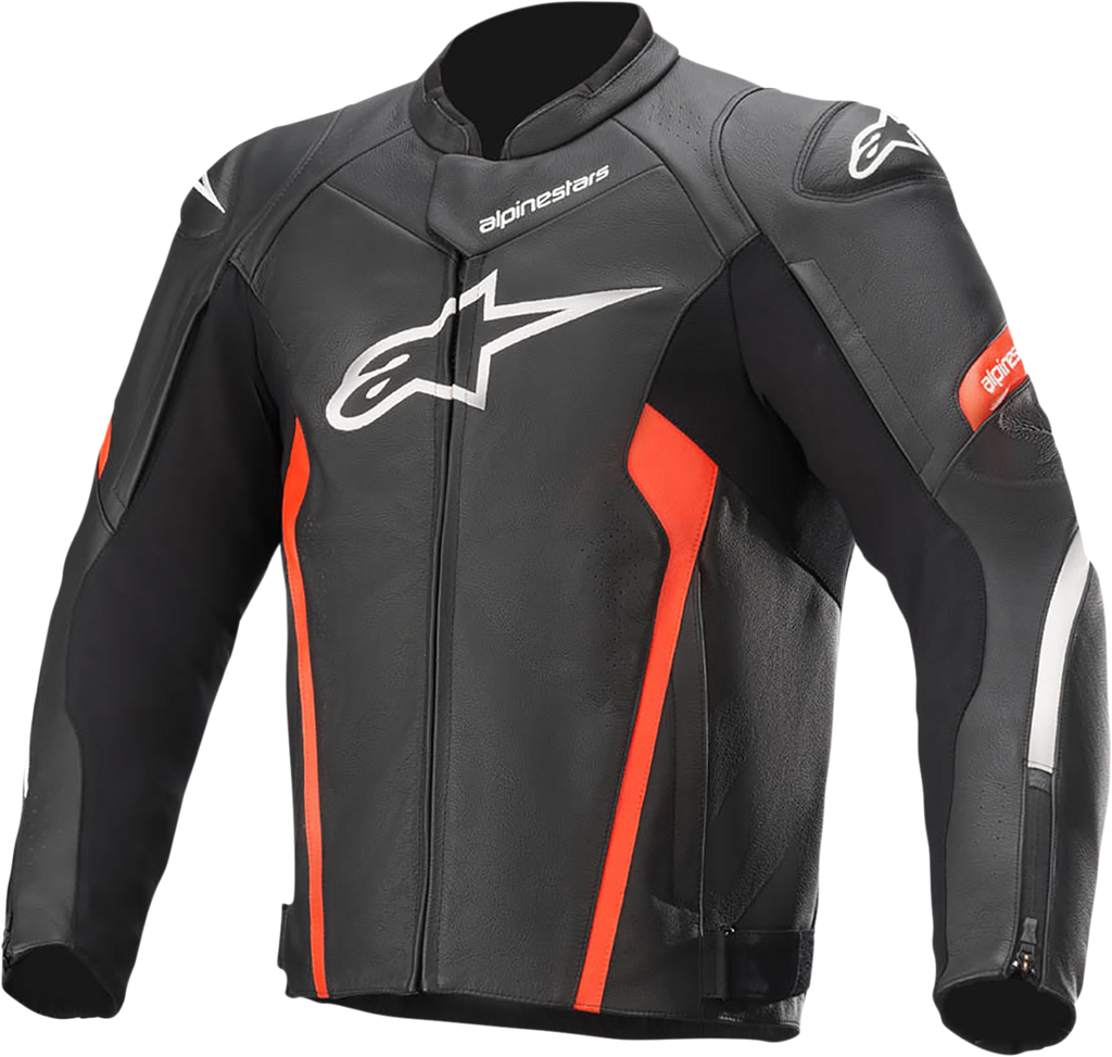 ALPINESTARS Faster v2 Leather Jacket - Black/Red - US 38 / EU 48 3103521-1030-48