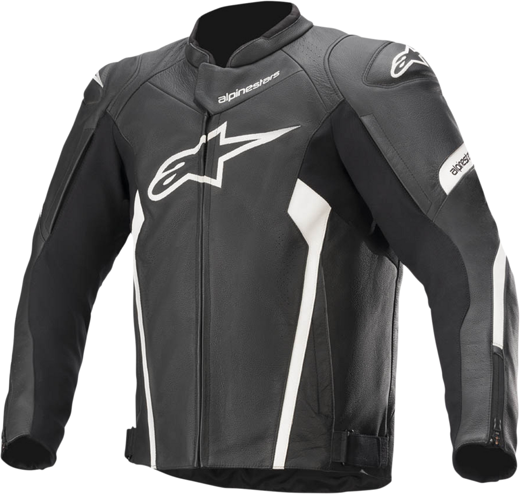 ALPINESTARS Faster v2 Leather Jacket - Black/White - US 38 / EU 48 3103521-12-48