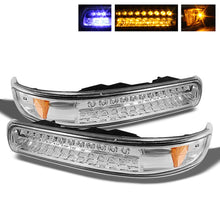 Carica l&#39;immagine nel visualizzatore di Gallery, Xtune Chevy Silverado 99-02 LED Amber Bumper Lights Chrome CBL-CS99-LED-E