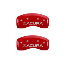 Carica l&#39;immagine nel visualizzatore di Gallery, MGP 4 Caliper Covers Engraved Front &amp; Rear Acura Red Finish Silver Char 2017 Acura ILX