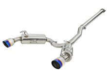 Carica l&#39;immagine nel visualizzatore di Gallery, aFe Takeda 3in. to 2.5in. 304 SS C/B Exhaust 08-15 Mitsubishi EVO I4-2.0L (t) - Blue Flamed Tips