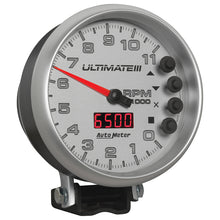 Carica l&#39;immagine nel visualizzatore di Gallery, Autometer 5 inch Ultimate III Playback Tachometer 11000 RPM - Silver