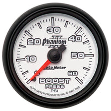 Charger l&#39;image dans la galerie, Autometer Phantom II 52.4mm Mechanical 0-60 PSI Boost Gauge