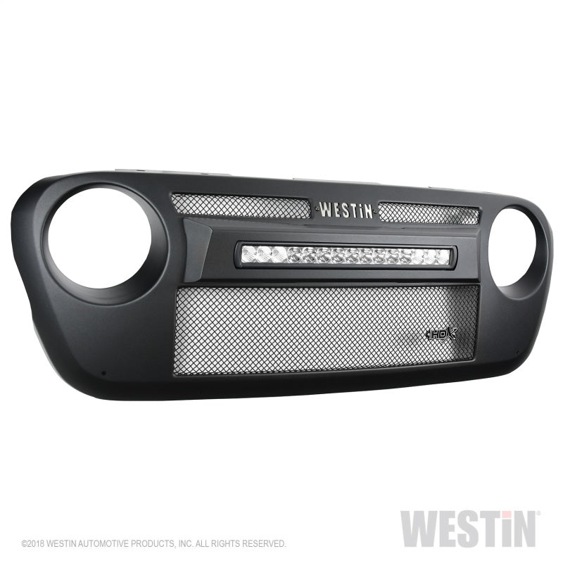 Westin 18-19 Jeep Wrangler JL HDX LED Grille - Textured Black