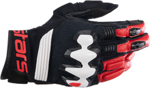 Laden Sie das Bild in den Galerie-Viewer, ALPINESTARS Halo Gloves - Black/White/Bright Red - Small 3504822-1304-S