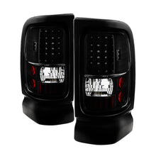 Carica l&#39;immagine nel visualizzatore di Gallery, Xtune Dodge Ram 1500 94-01 C-Shape LED Tail Lights Black ALT-ON-DRAM94-G2-LED-BK