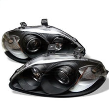 Carica l&#39;immagine nel visualizzatore di Gallery, Spyder Honda Civic 96-98 Projector Headlights LED Halo Amber Reflctr Blk PRO-YD-HC96-AM-BK