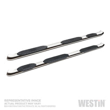 गैलरी व्यूवर में इमेज लोड करें, Westin 2019 Chevrolet Silverado Double Cab PRO TRAXX 5 W2W Oval Nerf Step Bars - Stainless Steel