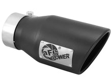 Laden Sie das Bild in den Galerie-Viewer, aFe Power Gas Exhaust Tip Black- 3 in In x 4.5 out X 9 in Long Bolt On (Black)