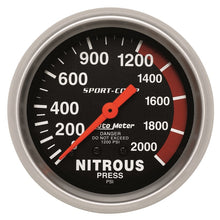 Carica l&#39;immagine nel visualizzatore di Gallery, Autometer 2-5/8in 0-2000 PSI Mechanical Nitrous Pressure Sport-Comp Gauge