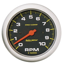 Carica l&#39;immagine nel visualizzatore di Gallery, Autometer 3 3/8in Pro-Comp In-Dash 10000 RPM Tachometer