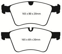 Cargar imagen en el visor de la galería, EBC 08-10 Mercedes-Benz GL320 3.0 TD (373mm Front Rotors) Greenstuff Front Brake Pads