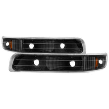 Carica l&#39;immagine nel visualizzatore di Gallery, Xtune Chevy Silverado 99-02 Amber Reflector Bumper Lights Black CBL-JH-CS99-AM-BK