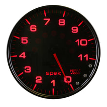 Carica l&#39;immagine nel visualizzatore di Gallery, Autometer Spek-Pro Gauge Tachometer 5in 11K Rpm W/Shift Light &amp; Peak Mem Black/Smoke/Black