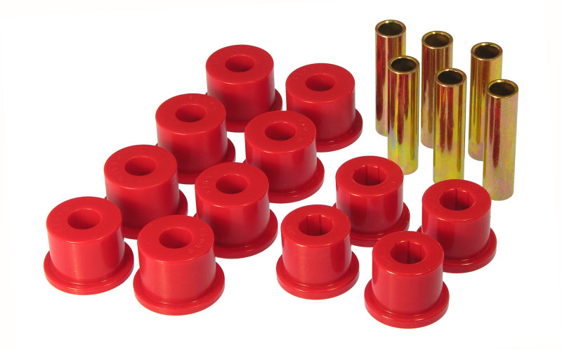 Prothane GM Rear Spring & Shackle Bushings (w/ 1.5in OD Frame Shackle Bush) - Red