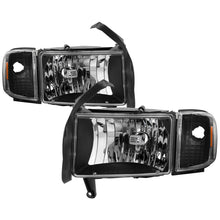 Carica l&#39;immagine nel visualizzatore di Gallery, xTune Dodge Ram 1500 94-01 OEM Style Headlights w/ Corner Lamps - Black OEM HD-JH-DR94-SET-BK