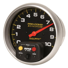 गैलरी व्यूवर में इमेज लोड करें, Autometer Pro-Comp 5 inch 10K RPM with Peak Memory  In-Dash Tachometer