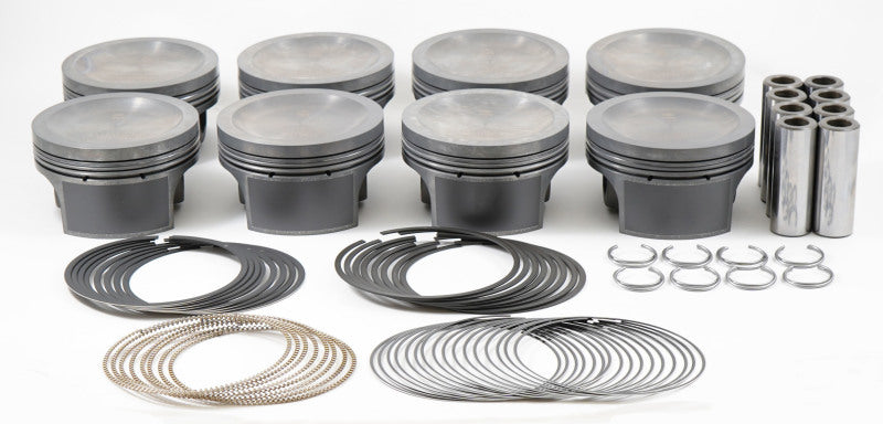 Mahle MS Piston Set SBF 283ci 3.571in Bore 3.543in Stroke 5.933in Rod .927 Pin -16cc 9.4 CR Set of 8