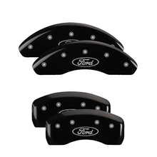 गैलरी व्यूवर में इमेज लोड करें, MGP 4 Caliper Covers Engraved Front &amp; Rear Oval logo/Ford Yellow finish black ch