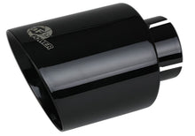 Cargar imagen en el visor de la galería, aFe Takeda 409 SS Clamp-On Exhaust Tip 2.5in. Inlet / 4.5in. Outlet / 7in. L - Black