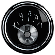 Charger l&#39;image dans la galerie, Autometer Prestige Series Black 52mm 0-90OHM Short Sweep Electronic Fuel Level Gauge