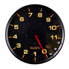 Carica l&#39;immagine nel visualizzatore di Gallery, Autometer Spek-Pro Gauge Tachometer 5in 11K Rpm W/Shift Light &amp; Peak Mem Black/Smoke/Black