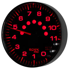 Charger l&#39;image dans la galerie, Autometer Spek-Pro Gauge Tachometer 5in 11K Rpm W/Shift Light &amp; Peak Mem Black/Black