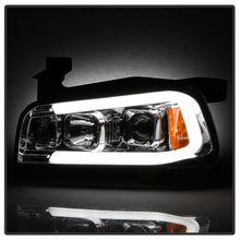 Load image into Gallery viewer, Spyder Dodge Charger 06-10 Projector Headlights - LED Light Bar - Chrome PRO-YD-DCH05V2-LB-C