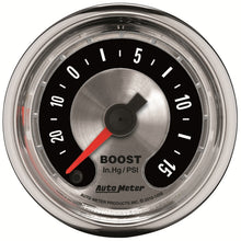 Cargar imagen en el visor de la galería, Autometer American Muscle 52mm Full Sweep Electric 30 In Hg.-Vac/15PSI Boost Vacuum Gauge