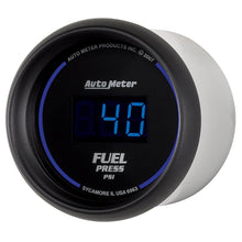 Carica l&#39;immagine nel visualizzatore di Gallery, Autometer 52.4mm 1-100 PSI Black Digital Fuel Pressure Gauge