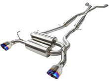 Charger l&#39;image dans la galerie, aFe Takeda 2-1/2in 304SS Cat-Back Exhaust Infiniti G37 08-13/Q60 14-15 V6-3.7 w/ Blue Flame Tips