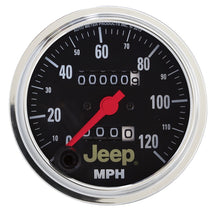 Laden Sie das Bild in den Galerie-Viewer, Autometer Jeep 85.7mm In-Dash 120 MPH Mechanical Speedometer Gauge