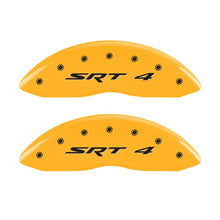 Laden Sie das Bild in den Galerie-Viewer, MGP Front set 2 Caliper Covers Engraved Front SRT4 Yellow finish black ch