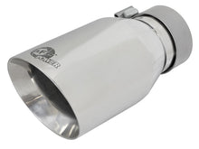 Cargar imagen en el visor de la galería, aFe MACH Force-Xp Univ 304 SS Double-Wall Clamp-On Exhaust Tip - Polished - 3in Inlet - 4.5in Outlet