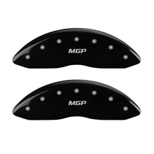 Charger l&#39;image dans la galerie, MGP Front set 2 Caliper Covers Engraved Front MGP Black finish silver ch