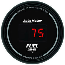 Carica l&#39;immagine nel visualizzatore di Gallery, Autometer 52mm Black Digital Programmable Empty-Full Fuel Level Gauge