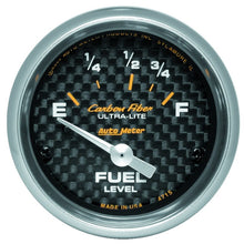 Laden Sie das Bild in den Galerie-Viewer, Autometer Carbon Fiber 52mm 73E-10F Electronic Fuel Level Gauge