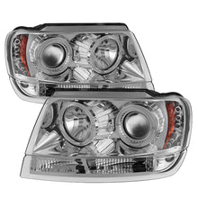 गैलरी व्यूवर में इमेज लोड करें, Spyder Jeep Grand Cherokee 99-04 Projector Headlights LED Halo LED Chrm - PRO-YD-JGC99-HL-C