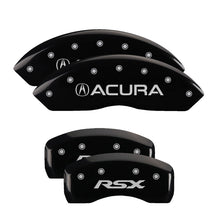 Laden Sie das Bild in den Galerie-Viewer, MGP 4 Caliper Covers Engraved Front Acura Engraved Rear RSX Black finish silver ch