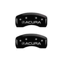 Laden Sie das Bild in den Galerie-Viewer, MGP 4 Caliper Covers Engraved Front &amp; Rear Acura Black finish silver ch