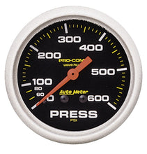 Carica l&#39;immagine nel visualizzatore di Gallery, Autometer 2-5/8in Pro-Comp Liquid Filled Mechanical 600 PSI Pressure Gauge