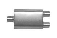 Laden Sie das Bild in den Galerie-Viewer, Gibson CFT Superflow Center/Dual Oval Muffler - 4x9x18in/3in Inlet/2.5in Outlet - Stainless