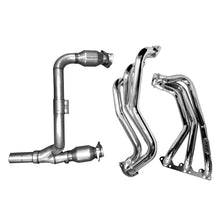 Charger l&#39;image dans la galerie, BBK 07-11 Jeep 3.8 V6 Long Tube Exhaust Headers And Y Pipe And Converters - 1-5/8 Silver Ceramic