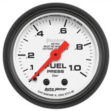 Charger l&#39;image dans la galerie, Autometer Phantom 2-1/16in 0-1.0 Bar Mechanical Fuel Pressure Gauge