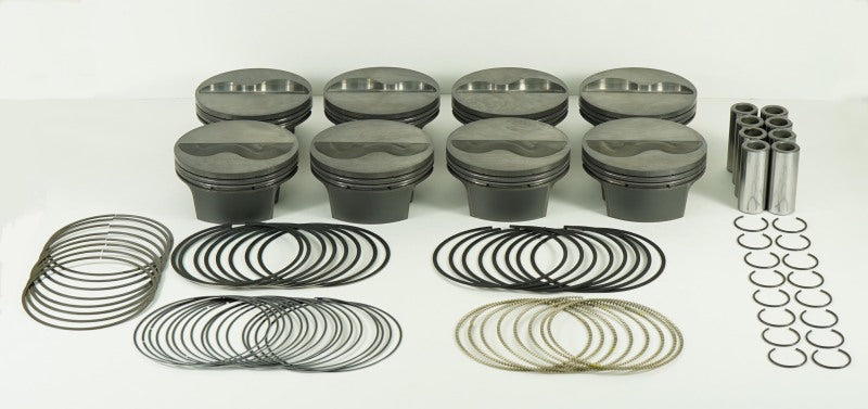 Mahle MS Piston Set SBC 362ci 4.060in Bore 3.5in Stroke 6.0in Rod .927 Pin -9cc 12.0 CR Set of 8