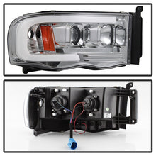 Load image into Gallery viewer, Spyder Dodge Ram 1500 02-05 V2 Projector Headlights - Light Bar DRL - Chrome PRO-YD-DR02V2-LB-C