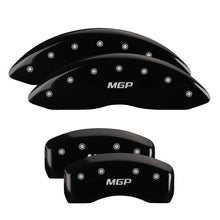 गैलरी व्यूवर में इमेज लोड करें, MGP 4 Caliper Covers Engraved Front &amp; Rear MGP Black Finish Silver Characters 2017 Acura MDX