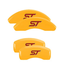 गैलरी व्यूवर में इमेज लोड करें, MGP 4 Caliper Covers Engraved Front &amp; Rear MGP Yellow finish black ch