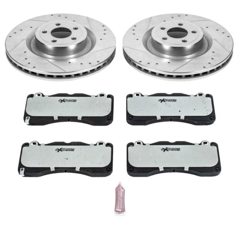 Power Stop 15-19 Ford Mustang Front Z26 Street Warrior Brake Kit